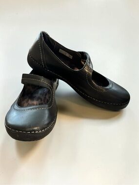 Vionic Harper Mary Jane Shoes Women’s 8.5 Black Leather Orthaheel Comfort